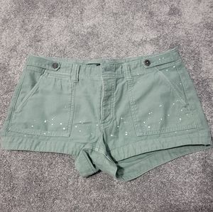 Abercrombie & Fitch Low Rise Green Shorts